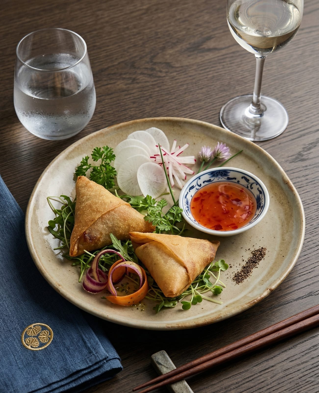Samossas maison — entrée Chez Tang Saran